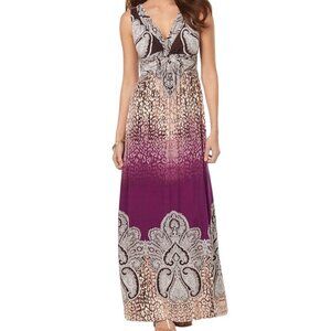 Soma Sleeveless Henna Paisley Majestic Maxi Dress Size XS